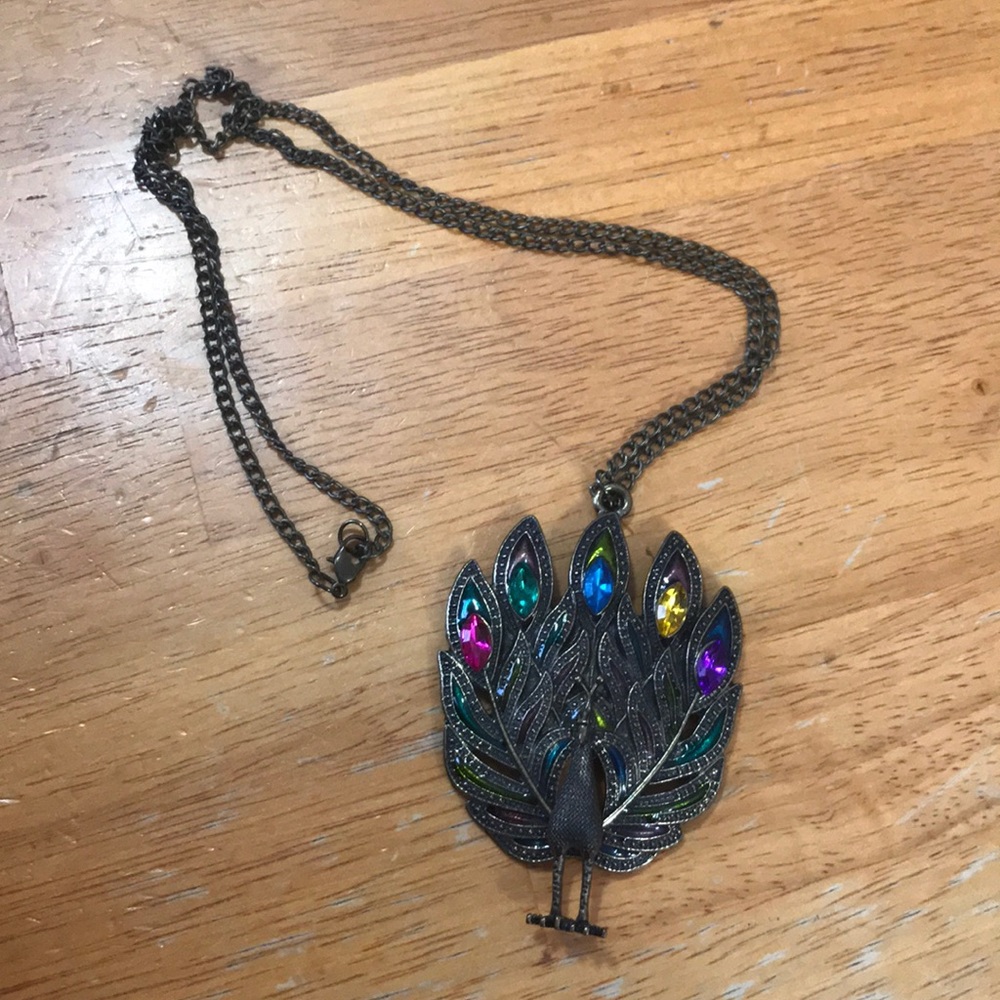 Peacock necklace